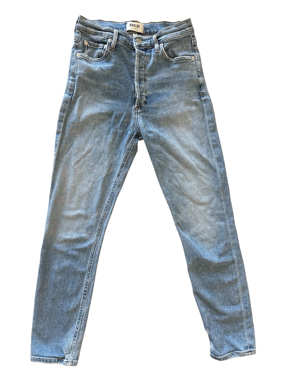 Agolde Nico Jean Light Distressed Wash skinny Jeans Sz 26